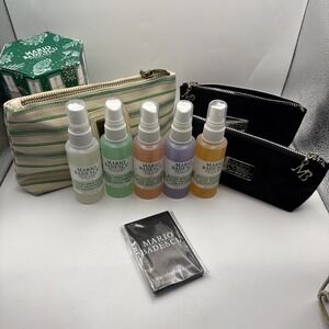 Mario Badescu Skin Care 5 Mini Mist Bottles Plus Bonus 3 Bags & Mirror!